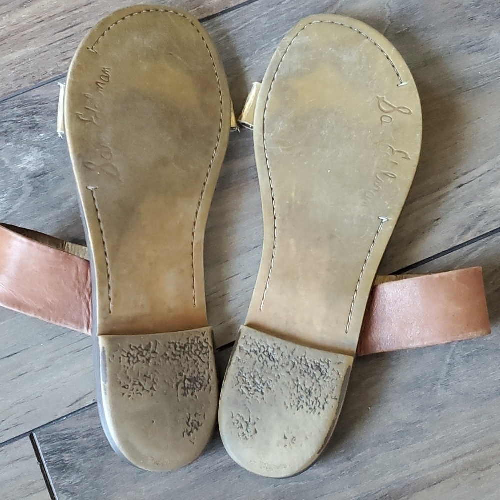 Sam Edelman Womens Krista 2 tones Strappy Sandals Flip Flop Flats shoes - Picture 7 of 8